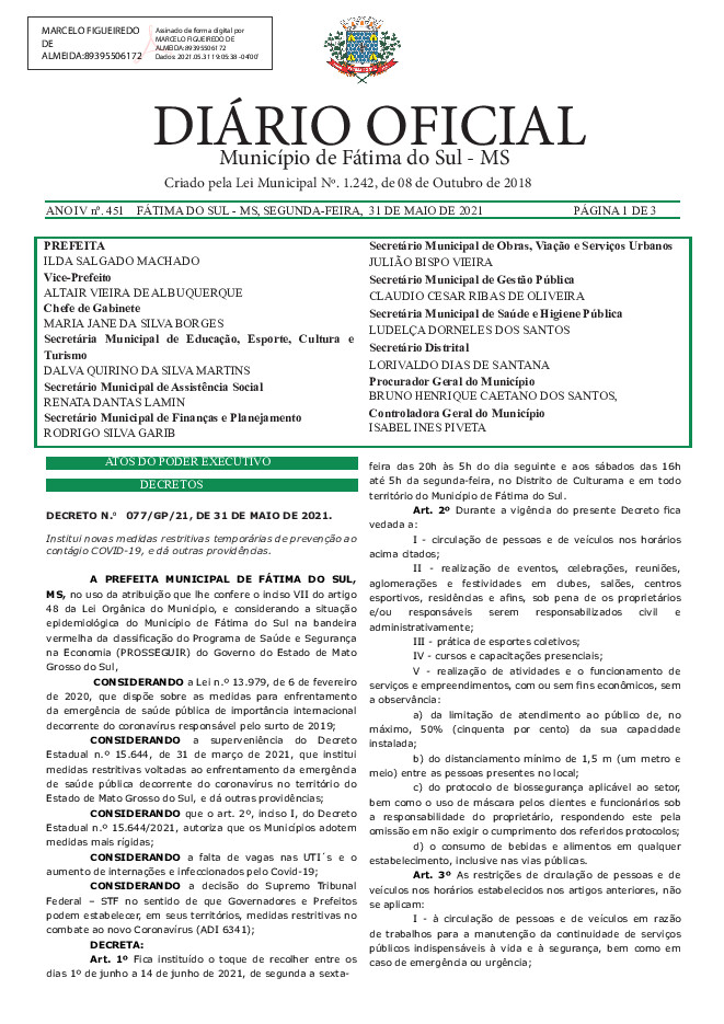 Diário Oficial - Edição nº 451