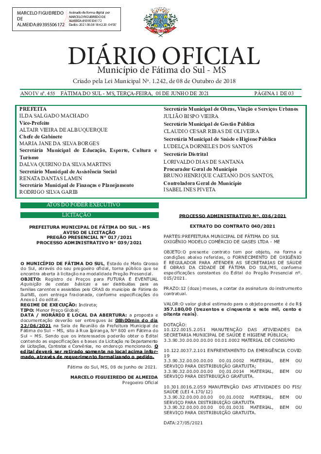 Diário Oficial - Edição nº 455