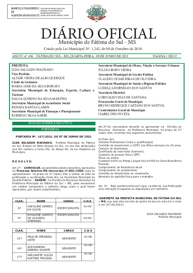 Diário Oficial - Edição nº 456