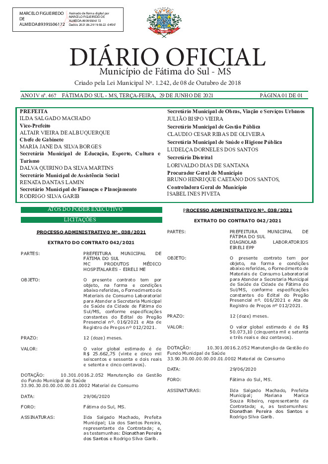 Diário Oficial - Edição nº 467