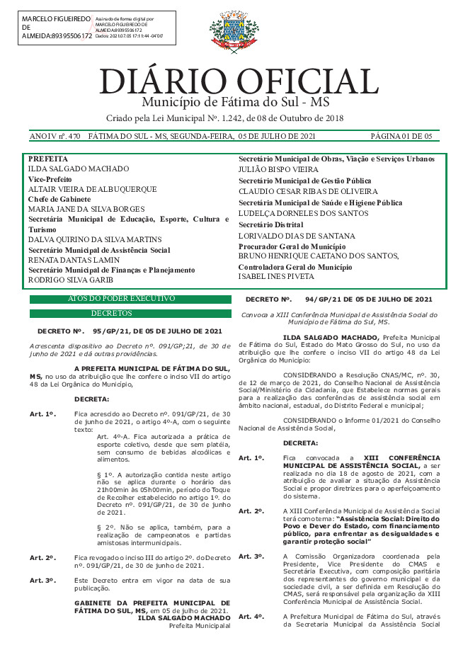 Diário Oficial - Edição nº 470