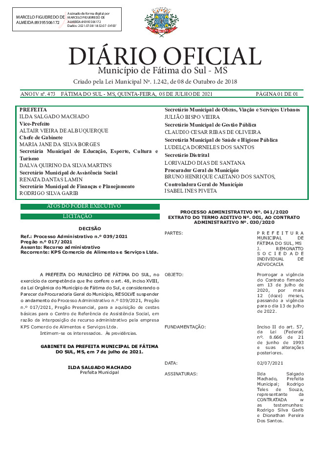 Diário Oficial - Edição nº 473