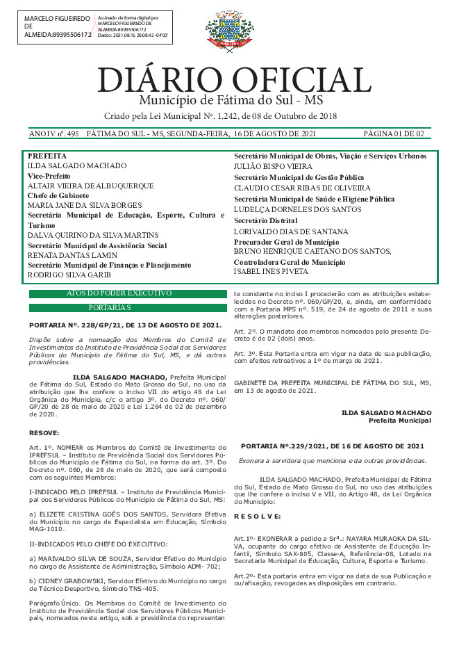 Diário Oficial - Edição nº 495