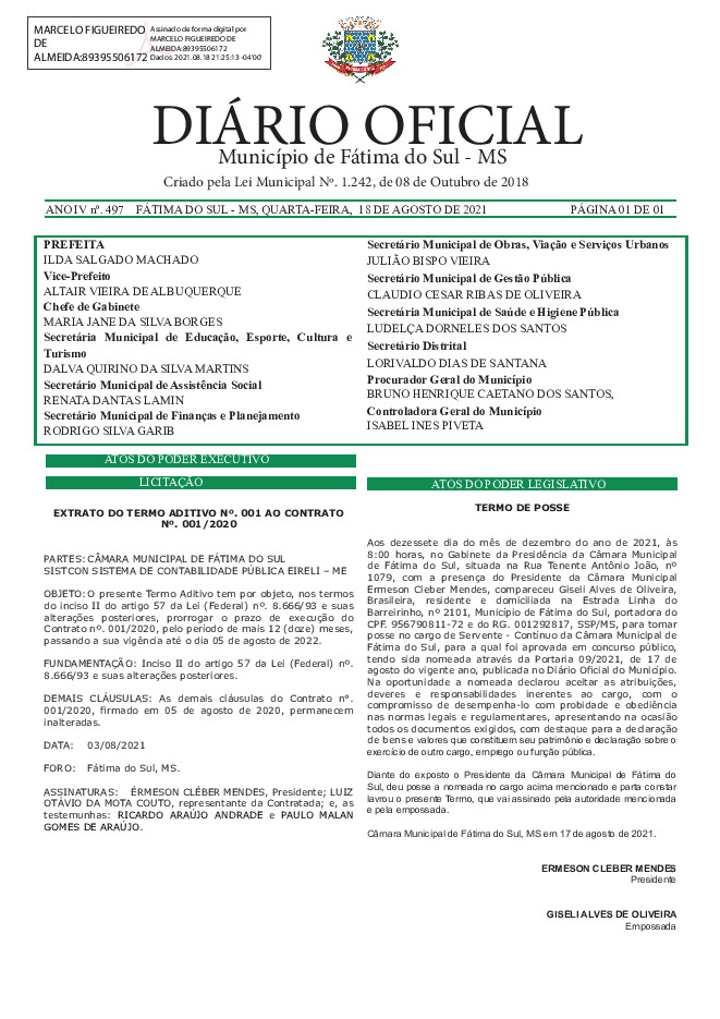 Diário Oficial - Edição nº 497