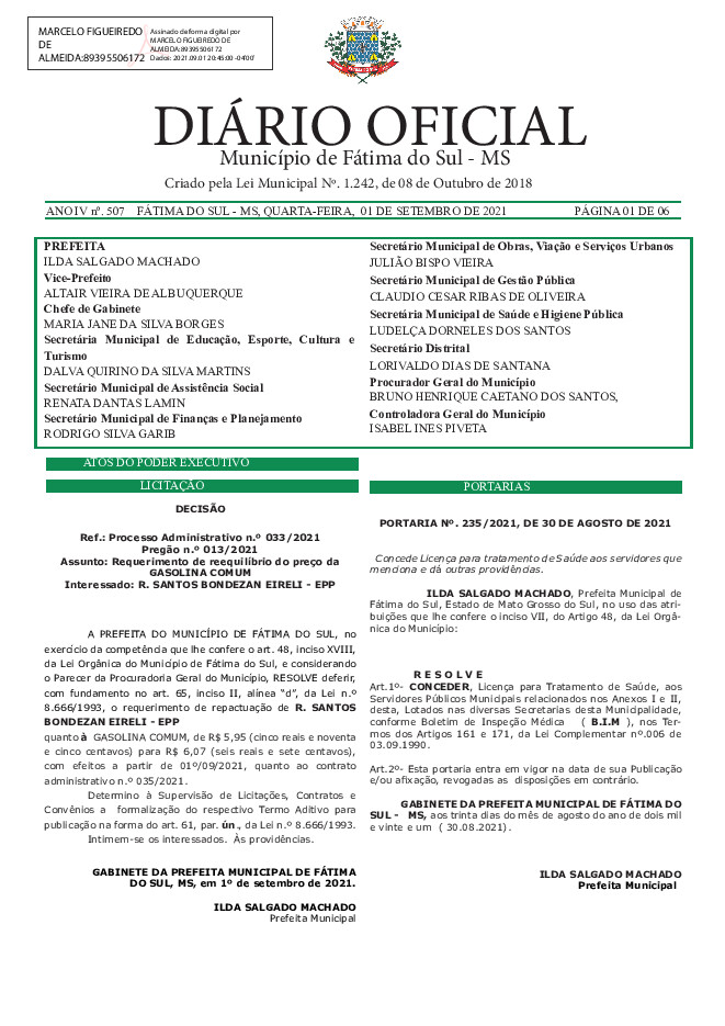 Diário Oficial - Edição nº 507