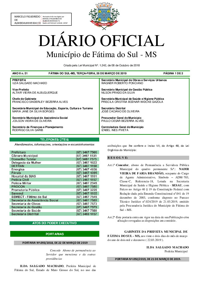 Diário Oficial - Edição nº 51