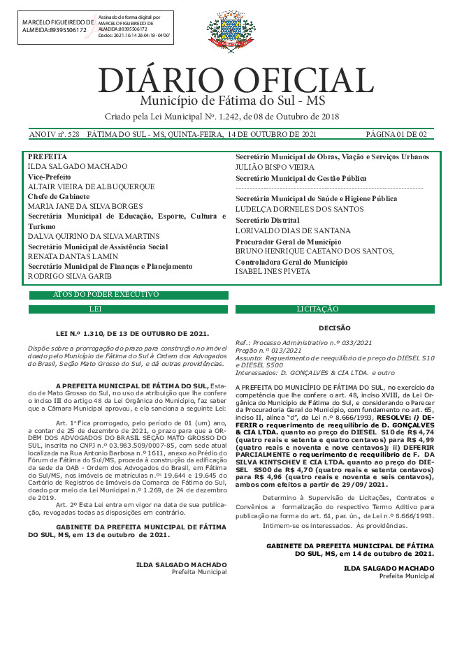 Diário Oficial - Edição nº 528