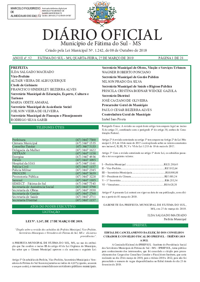 Diário Oficial - Edição nº 52