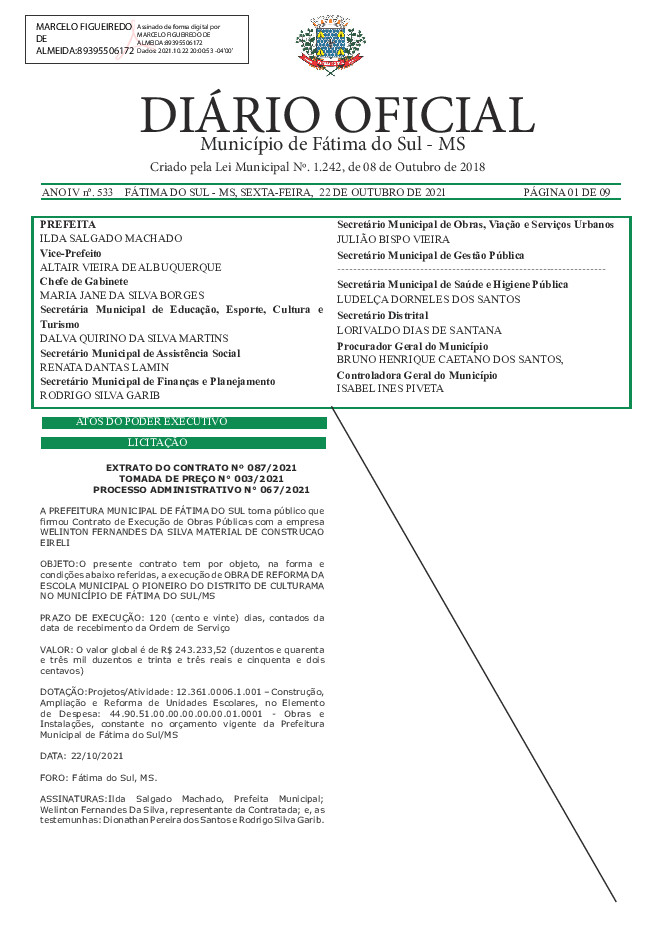 Diário Oficial - Edição nº 533