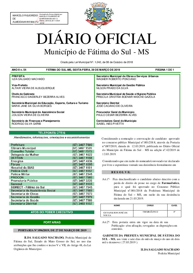 Diário Oficial - Edição nº 54