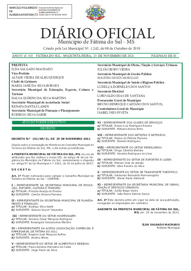 Diário Oficial - Edição nº 553