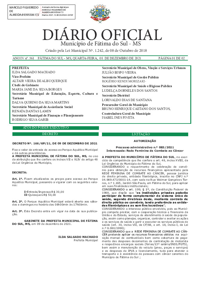 Diário Oficial - Edição nº 561