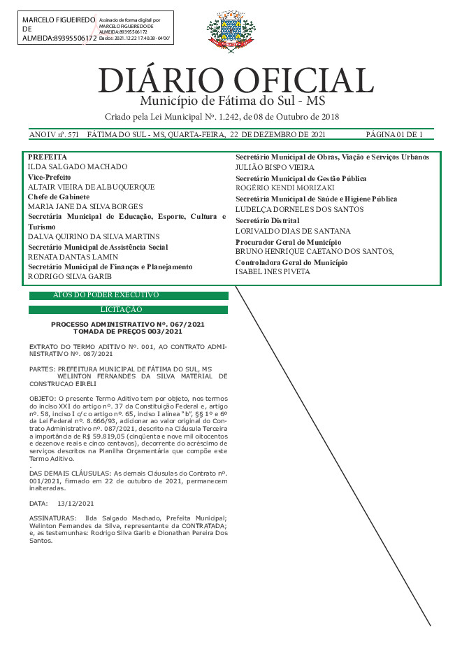 Diário Oficial - Edição nº 571