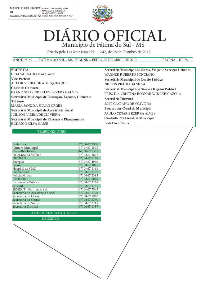 Diário Oficial - Edição nº 59