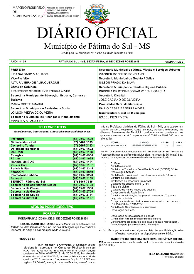 Diário Oficial - Edição nº 5