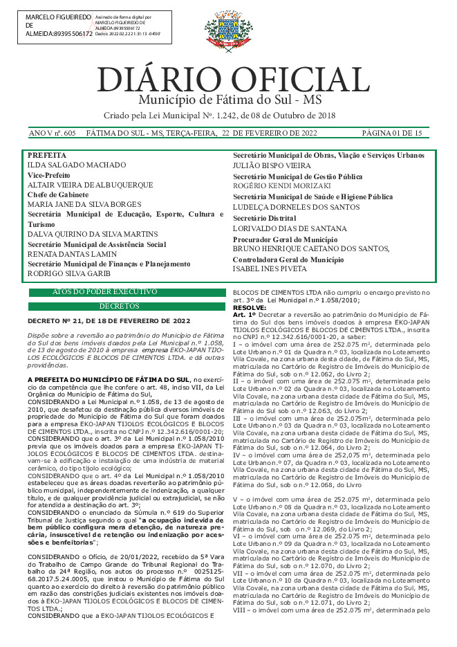 Diário Oficial - Edição nº 605