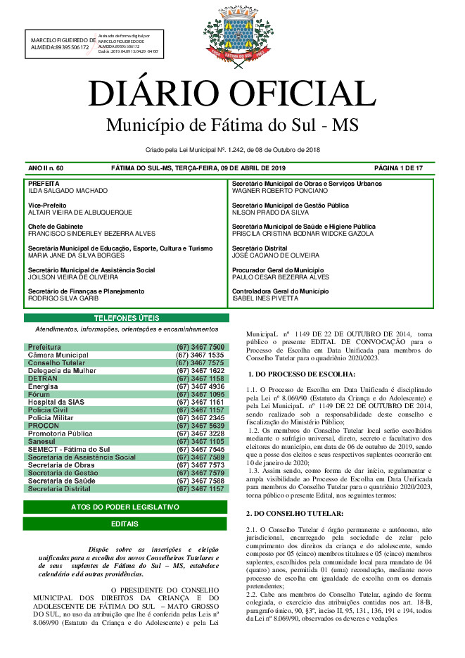 Diário Oficial - Edição nº 60