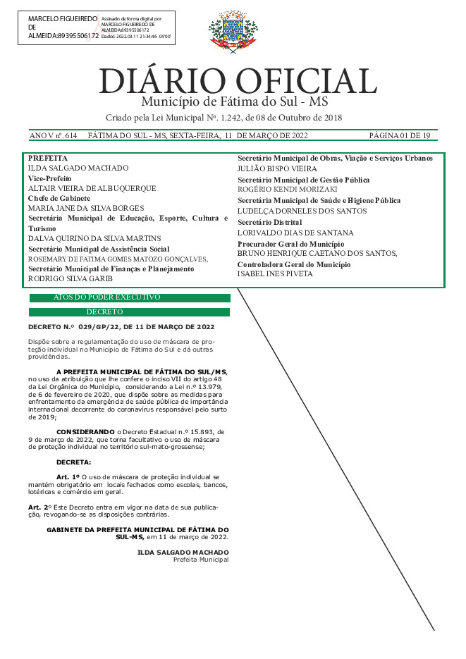Diário Oficial - Edição nº 614
