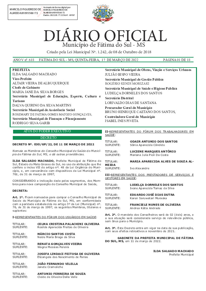 Diário Oficial - Edição nº 618