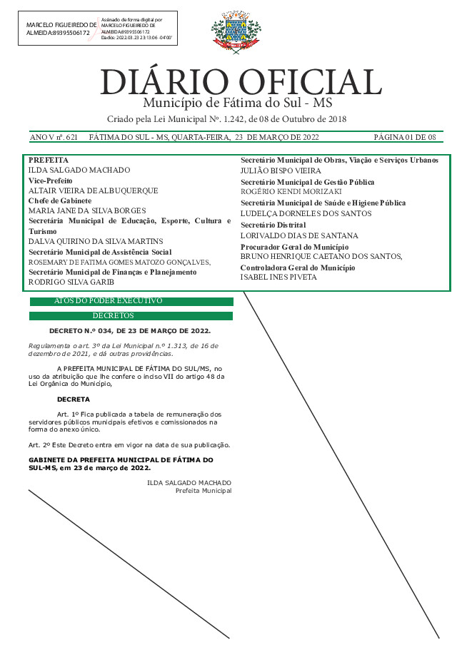 Diário Oficial - Edição nº 621