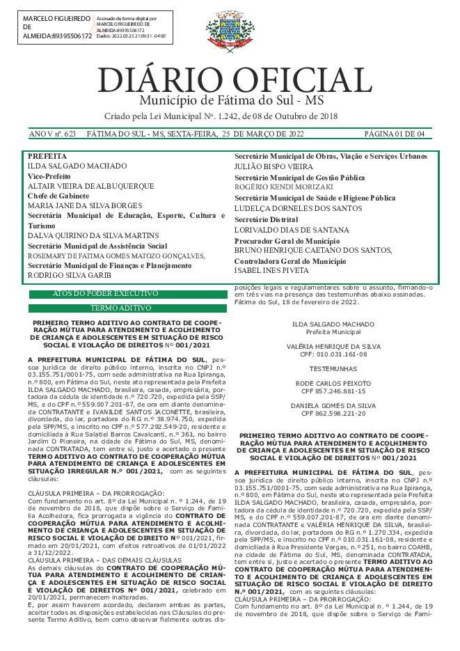 Diário Oficial - Edição nº 623