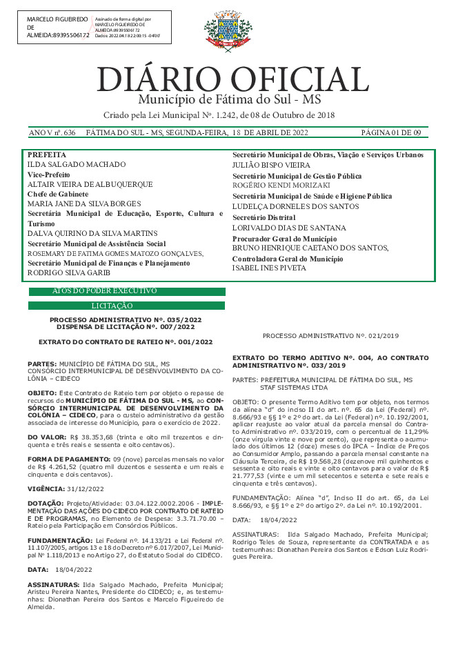 Diário Oficial - Edição nº 636