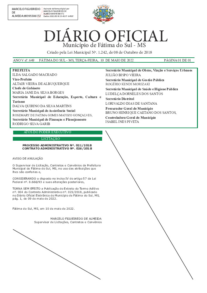 Diário Oficial - Edição nº 649