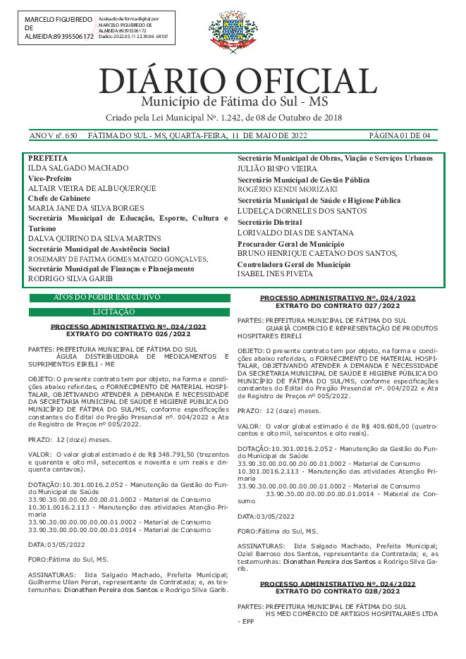 Diário Oficial - Edição nº 650