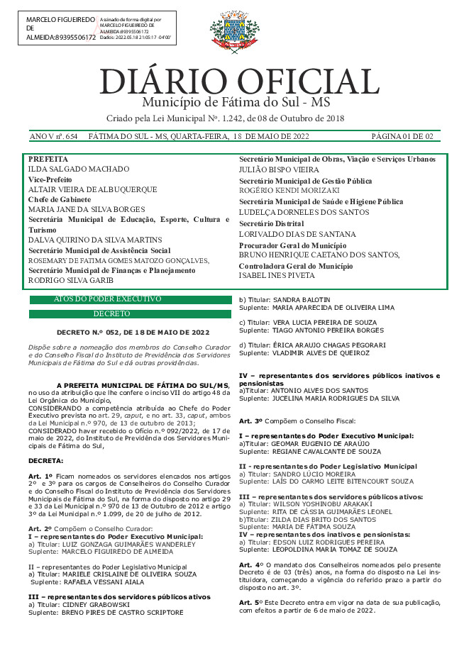 Diário Oficial - Edição nº 654