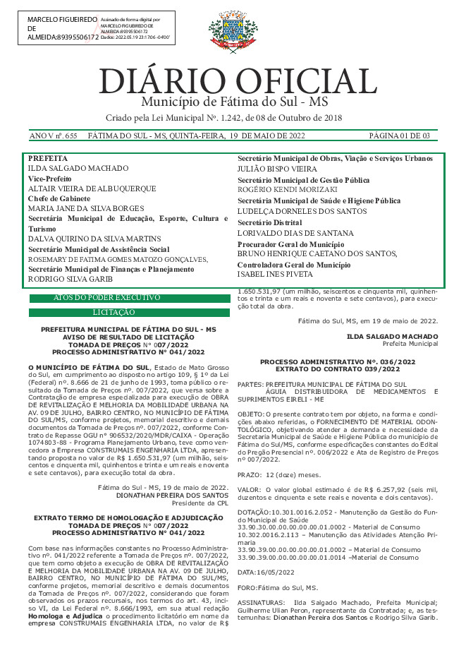 Diário Oficial - Edição nº 655