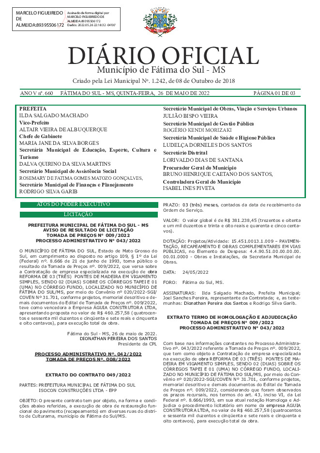 Diário Oficial - Edição nº 660