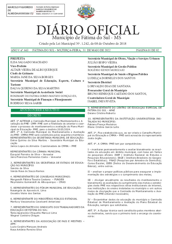 Diário Oficial - Edição nº 663