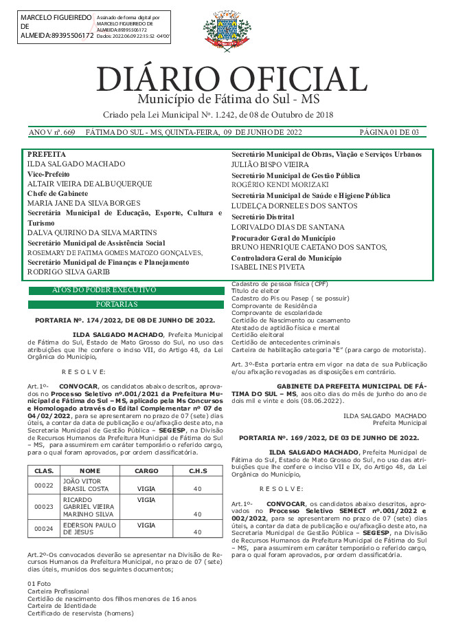 Diário Oficial - Edição nº 669