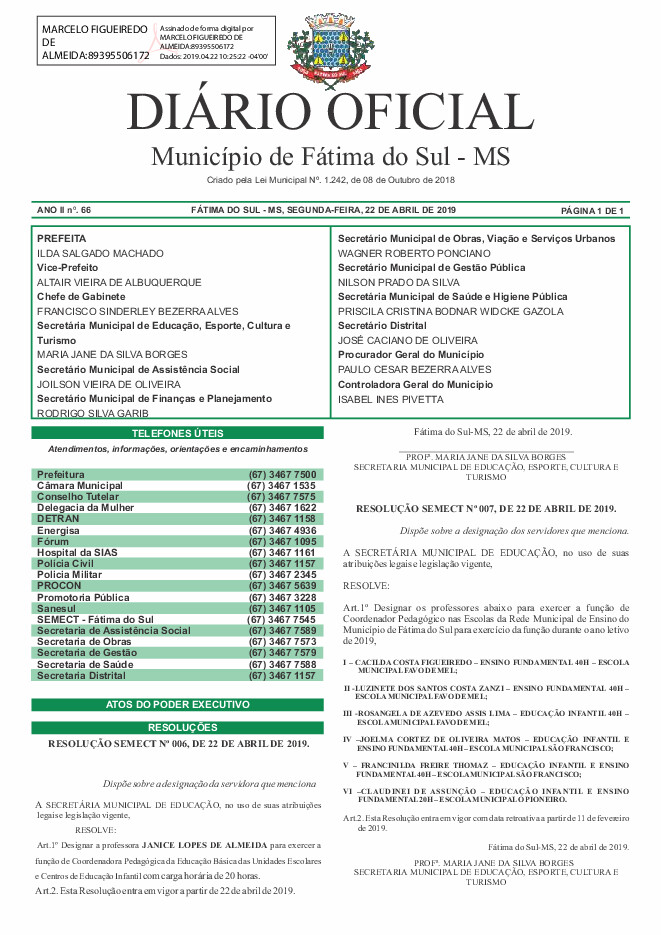 Diário Oficial - Edição nº 66