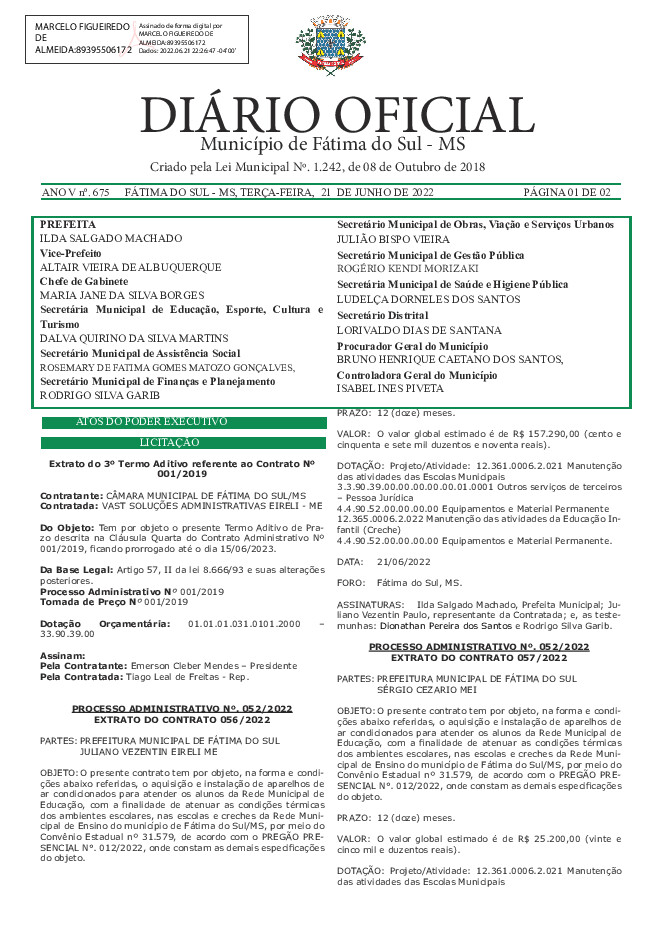 Diário Oficial - Edição nº 675