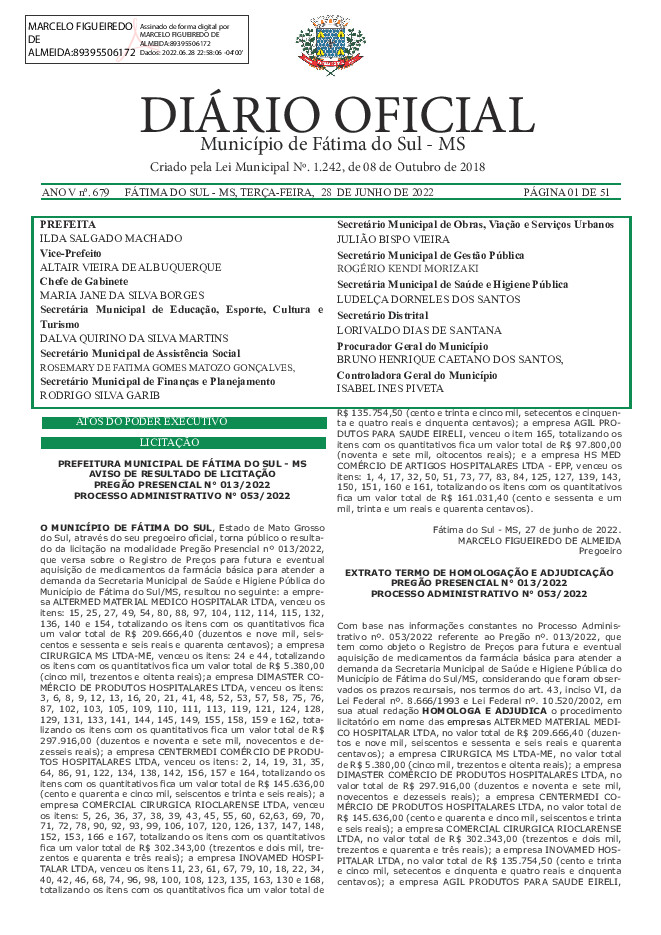 Diário Oficial - Edição nº 679