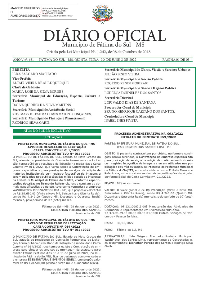 Diário Oficial - Edição nº 681