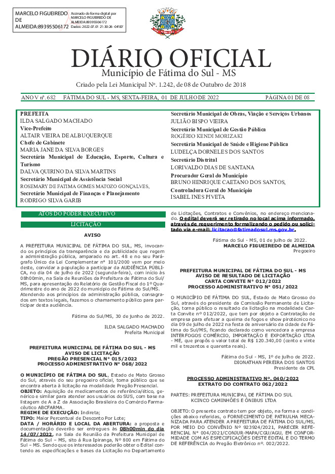 Diário Oficial - Edição nº 682