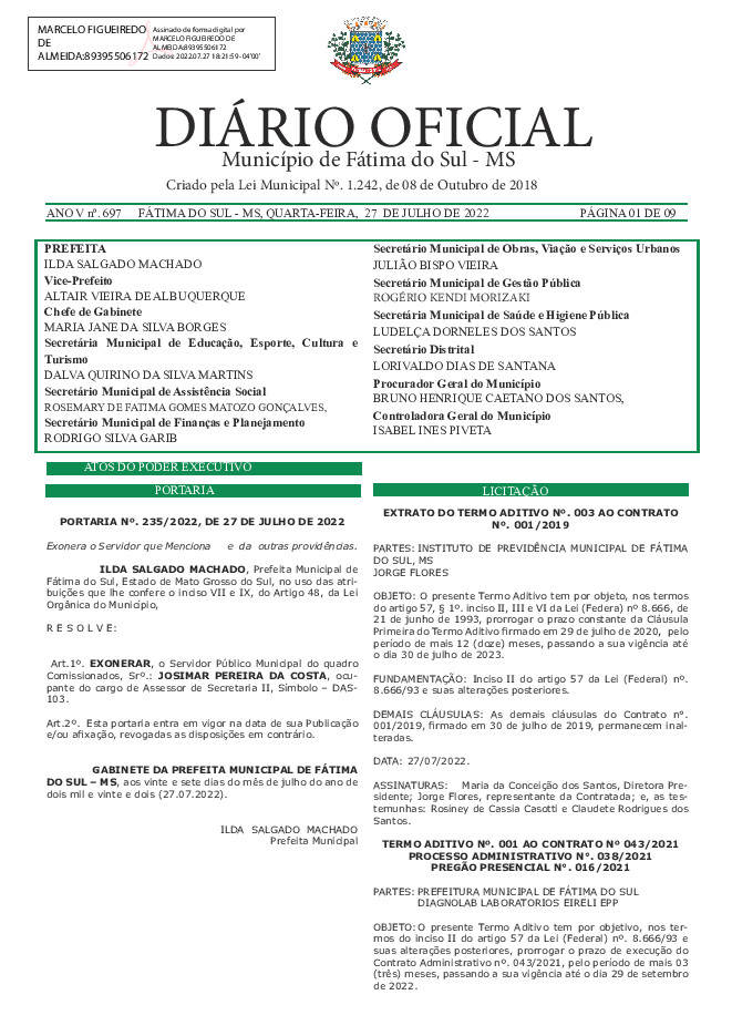 Diário Oficial - Edição nº 697