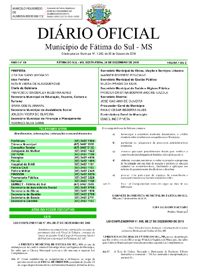 Diário Oficial - Edição nº 6