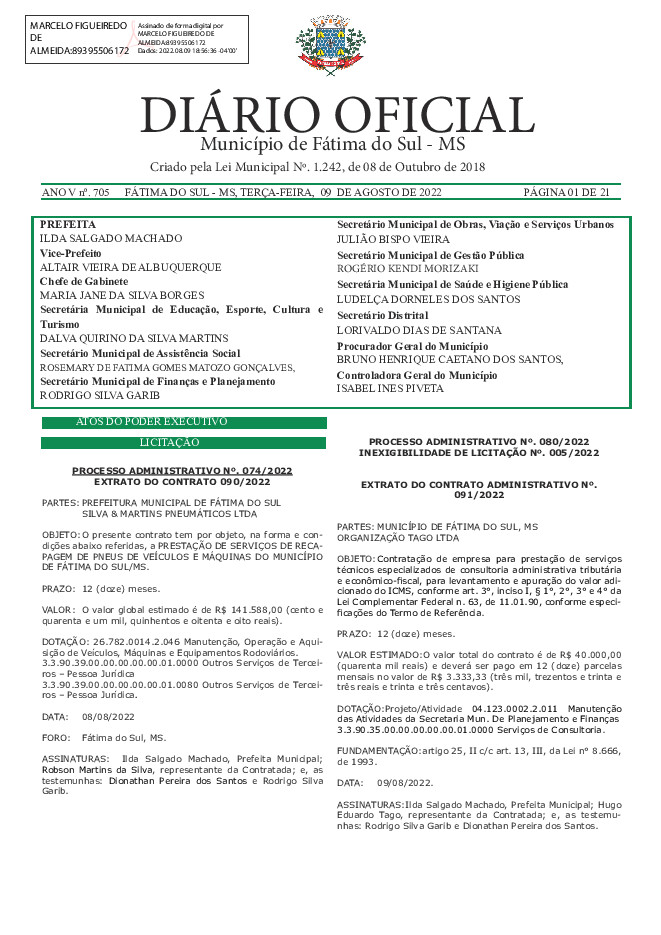 Diário Oficial - Edição nº 705