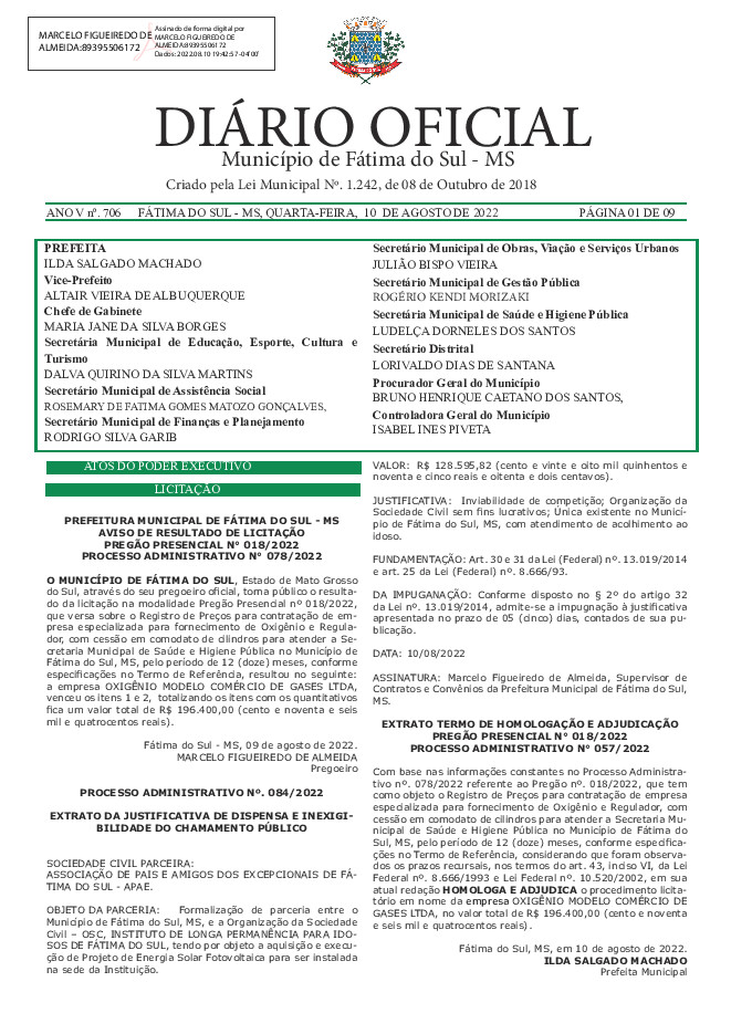 Diário Oficial - Edição nº 706