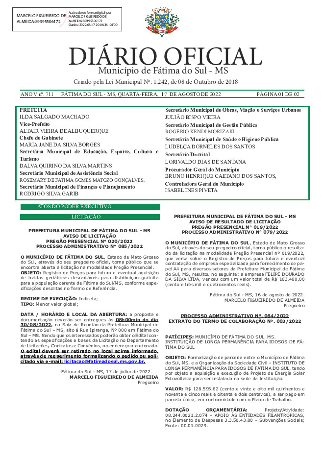 Diário Oficial - Edição nº 711