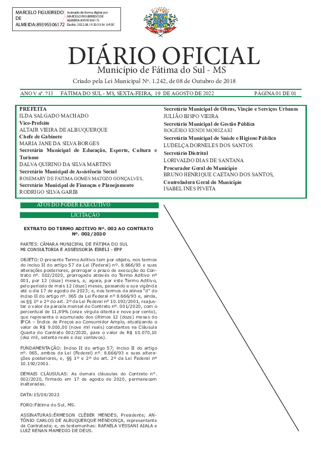 Diário Oficial - Edição nº 713