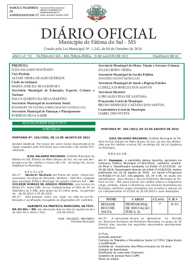 Diário Oficial - Edição nº 715
