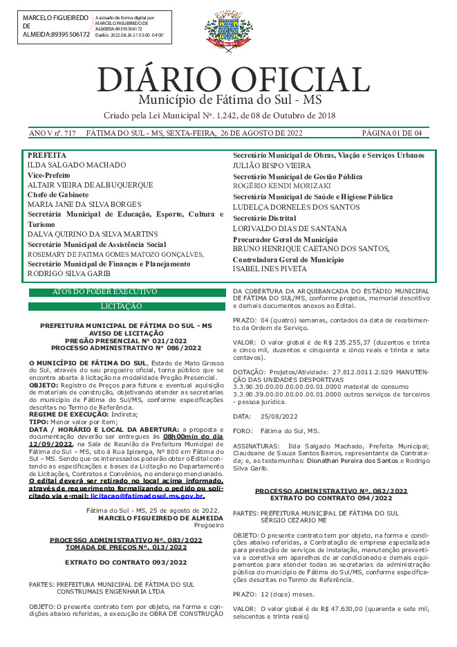 Diário Oficial - Edição nº 717