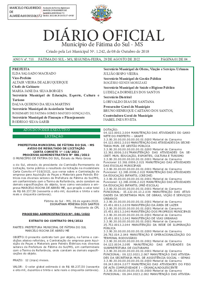 Diário Oficial - Edição nº 718