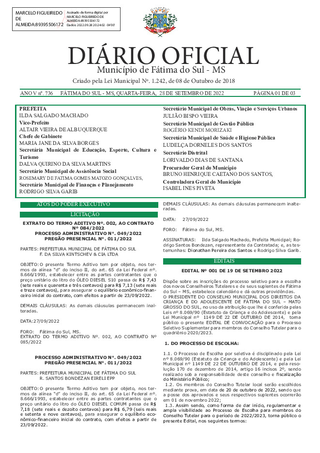 Diário Oficial - Edição nº 736