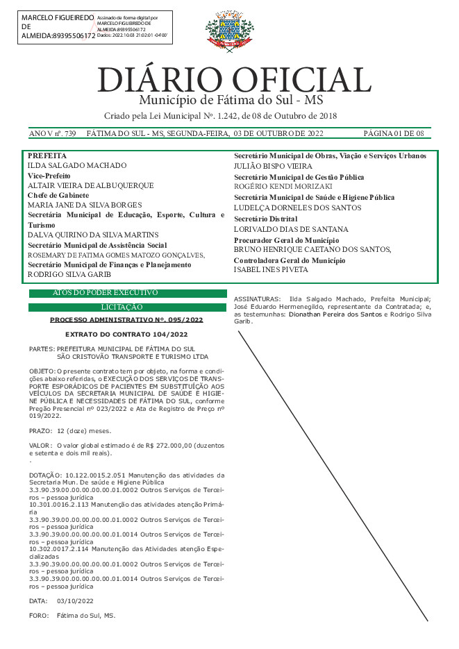 Diário Oficial - Edição nº 739