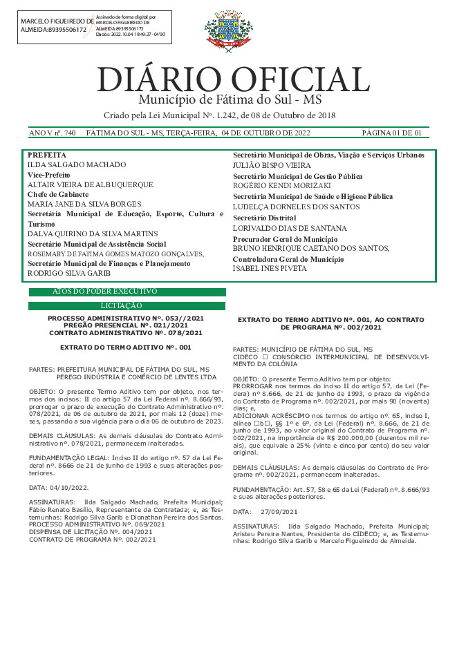 Diário Oficial - Edição nº 740